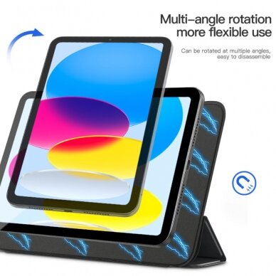 iPad 10.9 2022 (10th gen) black TRIFOLD MAGNETIC dėklas 1