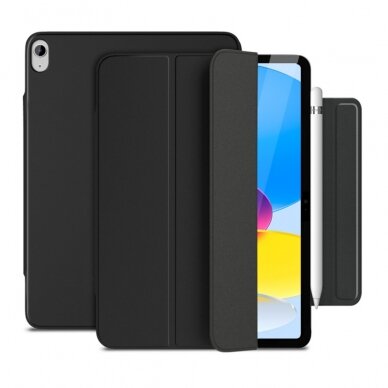 iPad 10.9 2022 (10th gen) black TRIFOLD MAGNETIC dėklas