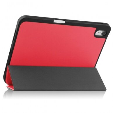 iPad 10.9 2022 (10th gen) red silikoninis S PEN TRIFOLD dėklas 8