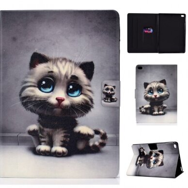 iPad 9.7 (5th , 6th Gen) fashion dėklas Cat with blue eyes