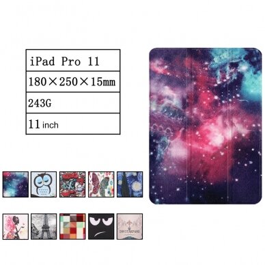 iPad Pro 11" 2018 TRIFOLD dėklas Galaxy 8