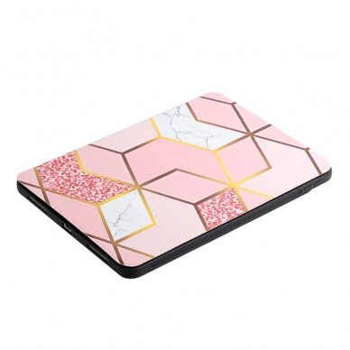 iPad Air 11 2024 (6th Gen) / iPad Pro 11 (3rd, 4th Gen) / iPad Air 10.9 (4th, 5th Gen) pink Geometry BIFOLD dėklas 10