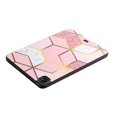 iPad PRO 11 2021/2020/2018/ AIR 10.9 2020 Pink Geometry BIFOLD dėklas 11