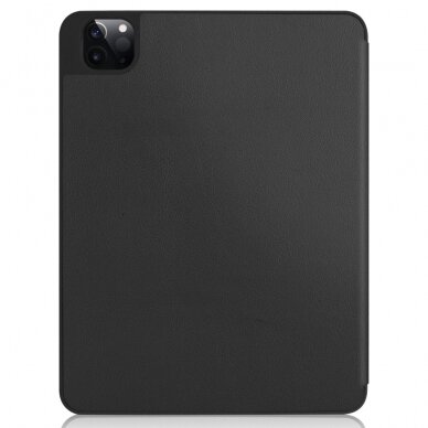 iPad Pro 12.9 (3rd / 4th / 5th / 6th Gen) / iPad Air 13 (2024) black silikoninis TRIFOLD with Pen Slot dėklas 1