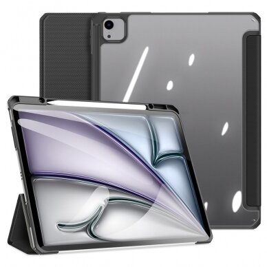 iPad Pro 12.9 (3rd / 4th / 5th / 6th Gen) / iPad Air 13 (2024) black DUX DUCIS toby TRIFOLD dėklas 3