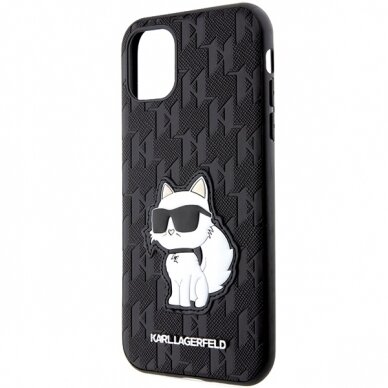 iPhone 11 black Saffiano Monogram Choupette KARL LAGERFELD nugarėlė 5