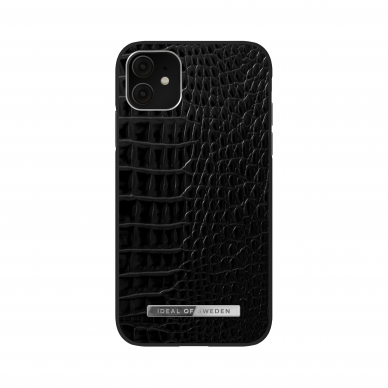 iPhone 11 iDeal Of Sweden Atelier nugarėlė Neo Noir Croco Silver