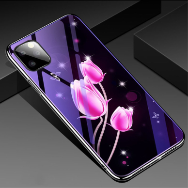 iPhone 11 Pro blue ray glass nugarėlė Tulip