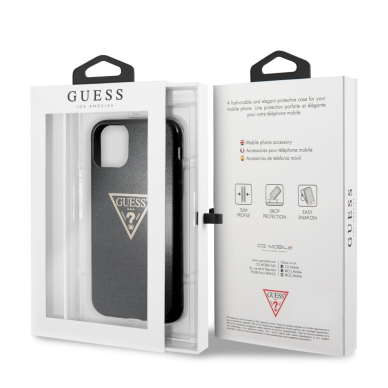 iPhone 11 PRO juoda GUESS nugarėlė GUHCN58SGTLBK 5