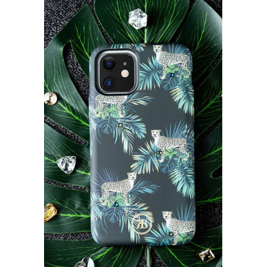 iPhone 11 PRO KINGXBAR stone nugarėlė Green Leopard 5