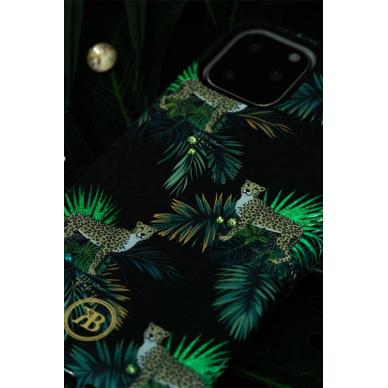 iPhone 11 PRO KINGXBAR stone nugarėlė Green Leopard 6