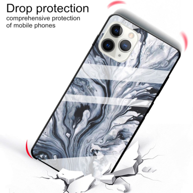 iPhone 11 PRO marble glass nugarėlė Style A purple 2