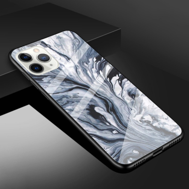 iPhone 11 PRO marble glass nugarėlė Style A purple