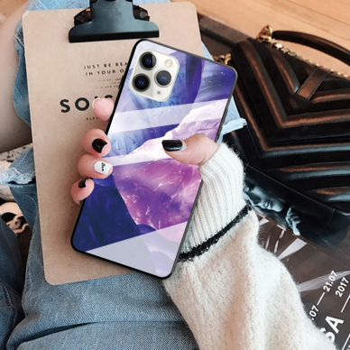 iPhone 11 PRO marble glass nugarėlė Style C 3