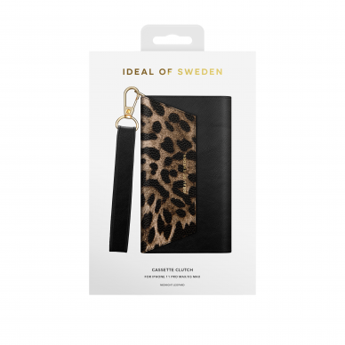 iPhone 11 PRO MAX iDeal Of Sweden dėklas Cassette Clutch Midnight Leopard 1