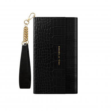 iPhone 11 PRO MAX iDeal Of Sweden dėklas Signature Clutch Jet Black Croco