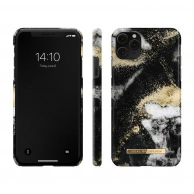 iPhone 11 PRO MAX iDeal Of Sweden nugarėlė Black Galaxy Marble 2