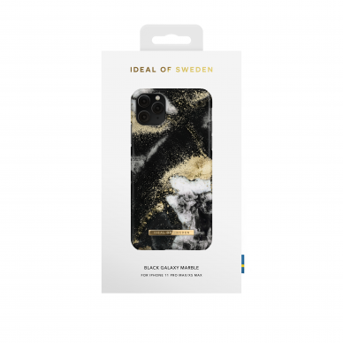 iPhone 11 PRO MAX iDeal Of Sweden nugarėlė Black Galaxy Marble 1