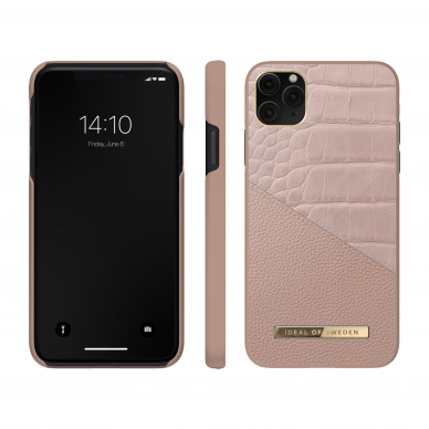 iPhone 11 PRO MAX iDeal Of Sweden nugarėlė Rose Smoke Croco 2