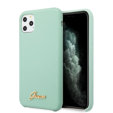 iPhone 11 PRO mėtos spalvos GUESS nugarėlė GUHCN58LSLMGG