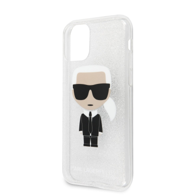 iPhone 11 PRO sidabro sp. glitter KARL LAGERFELD nugarėlė KLHCN58TPUTRIKSL 4