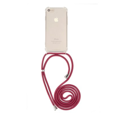 iPhone 11 PRO skaidri CORD nugarėlė su juoda virvute ant kaklo 1