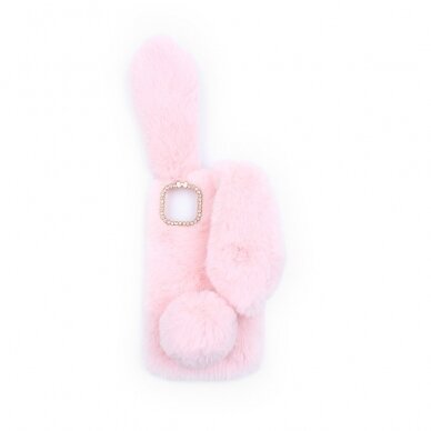 iPhone 11 Pro pink nugarėlė Fluffy rabbit 1