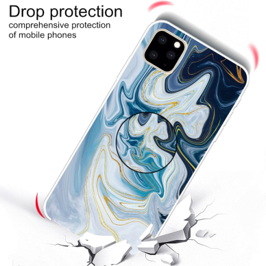 iPhone 11 PRO Tracy melsva nugarėlė Marble+pop laikiklis 1