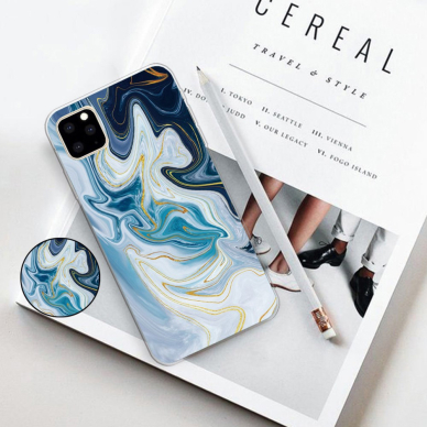 iPhone 11 PRO Tracy melsva nugarėlė Marble+pop laikiklis 3