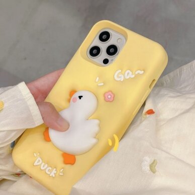 iPhone 12 / 12 PRO Tracy nugarėlė 3D Cartoon Duck 2