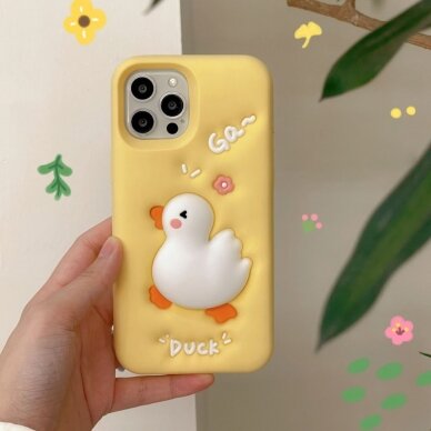 iPhone 12 / 12 PRO Tracy nugarėlė 3D Cartoon Duck 3