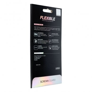 iPhone 12 MINI apsauginis black 3D FLEXIBLE stiklas 3