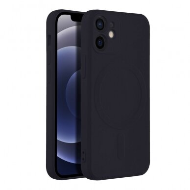 iPhone 12 MINI black MagSilicone nugarėlė 1