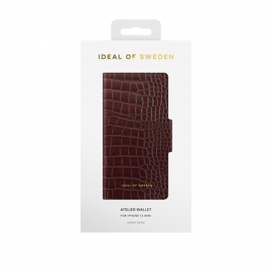 iPhone 12 MINI iDeal Of Sweden dėklas Scarlet Croco 1