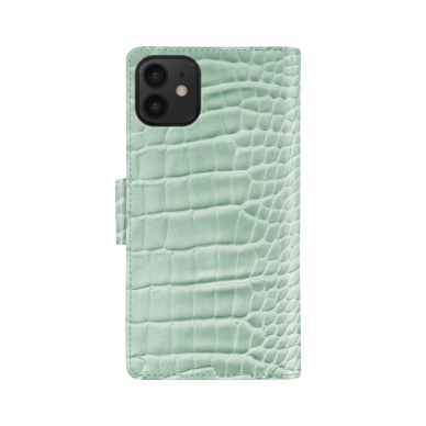 iPhone 12 MINI iDeal Of Sweden dėklas Wallet Mint Croco 1