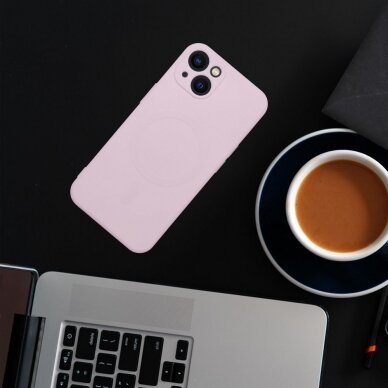 iPhone 12 MINI pink MagSilicone nugarėlė 2