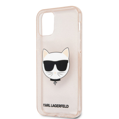 iPhone 12 PRO MAX aukso sp. glitter KARL LAGERFELD nugarėlė KLHCP12LCHTUGLGO 5