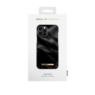 iPhone 12 PRO MAX iDeal Of Sweden nugarėlė Black Satin 1