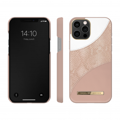 iPhone 12 PRO MAX iDeal Of Sweden nugarėlė Blush Pink Snake 2