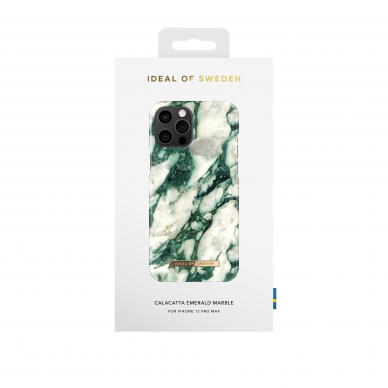 iPhone 12 PRO MAX iDeal Of Sweden nugarėlė Calacatta Emerald Marble 1