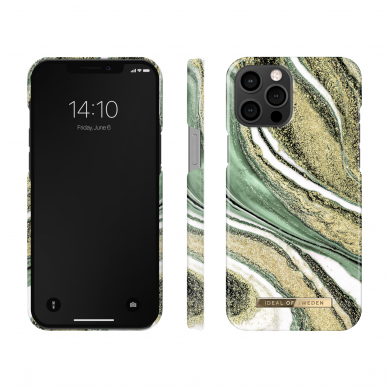 iPhone 12 PRO MAX iDeal Of Sweden nugarėlė Cosmic Green Swirl 2