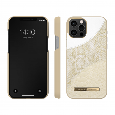 iPhone 12 PRO MAX iDeal Of Sweden nugarėlė Cream Gold Snake 2