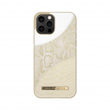 iPhone 12 PRO MAX iDeal Of Sweden nugarėlė Cream Gold Snake