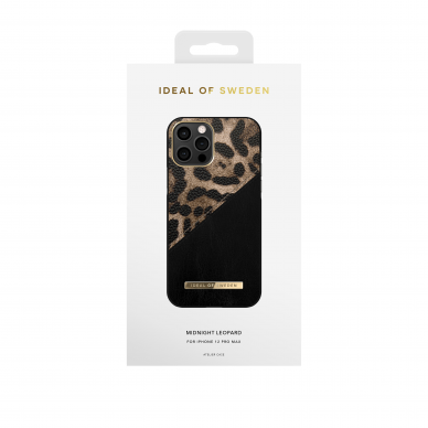 iPhone 12 PRO MAX iDeal Of Sweden nugarėlė Midnight Leopard 1