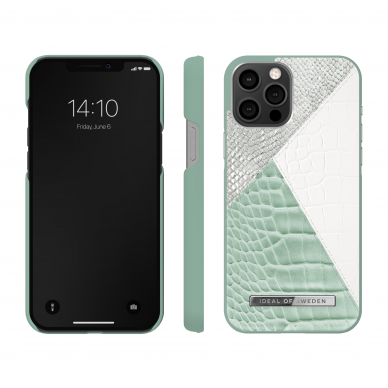 iPhone 12 PRO MAX iDeal Of Sweden nugarėlė Palladian Mint Snake 2