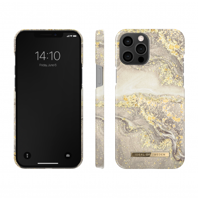 iPhone 12 PRO MAX iDeal Of Sweden nugarėlė Sparkle Greige Marble 1