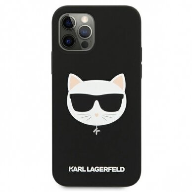 iPhone 12 PRO MAX juoda KARL LAGERFELD nugarėlė KLHCP12LSLCHBK 2