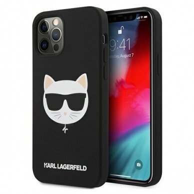 iPhone 12 PRO MAX juoda KARL LAGERFELD nugarėlė KLHCP12LSLCHBK