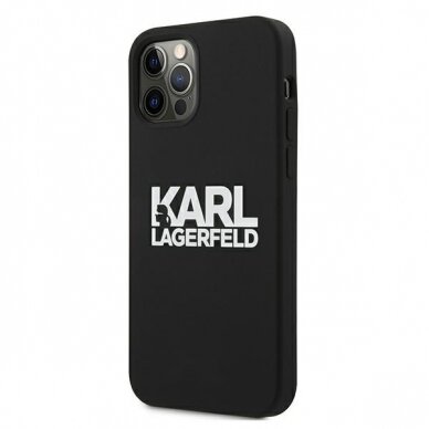 iPhone 12 PRO MAX juoda KARL LAGERFELD nugarėlė KLHCP12LSLKLRBK 1