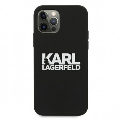 iPhone 12 PRO MAX juoda KARL LAGERFELD nugarėlė KLHCP12LSLKLRBK 2